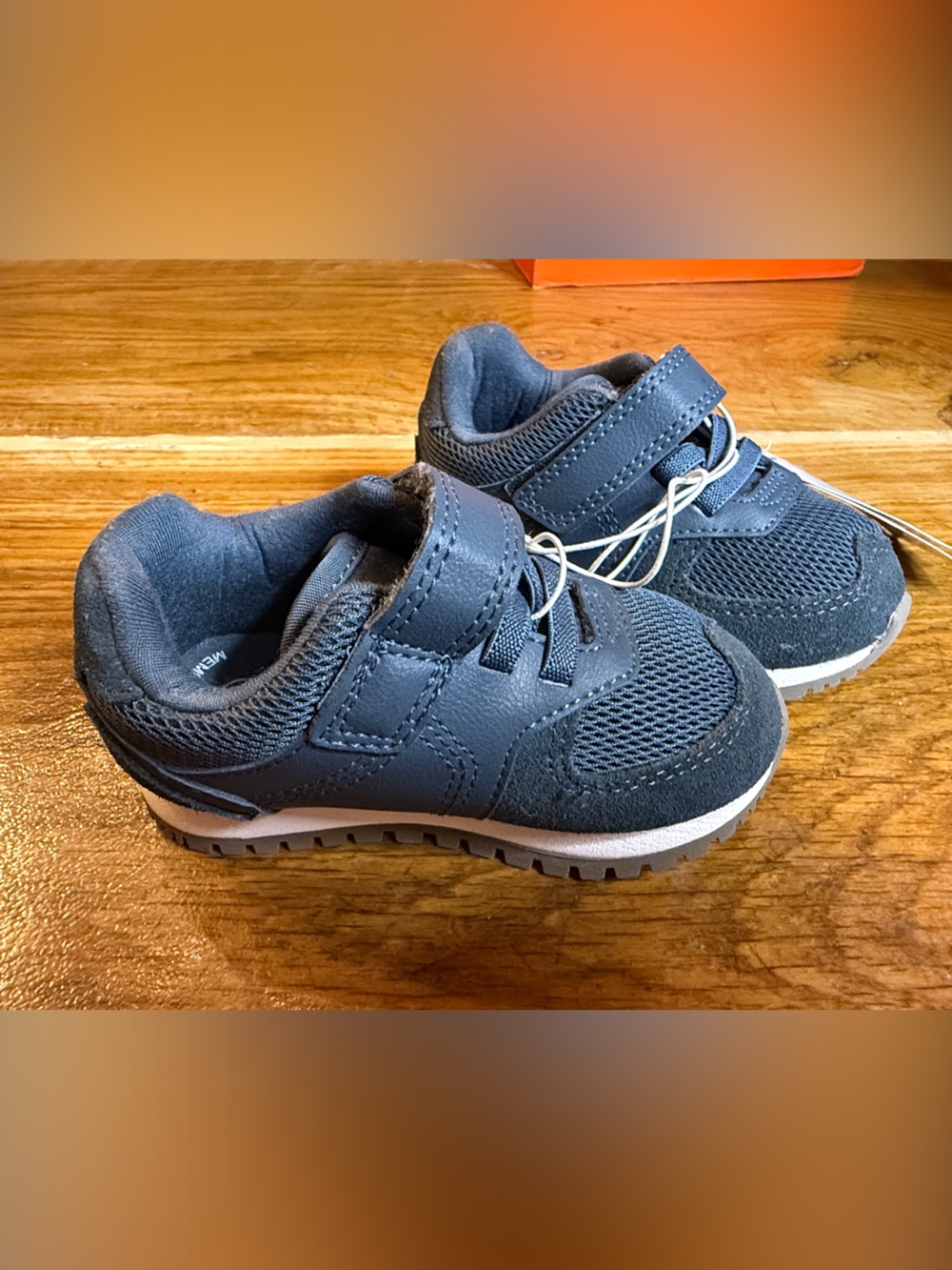 Cat & Jack Navy Blue Kids Sneakers with Hook-and-Loop Strap